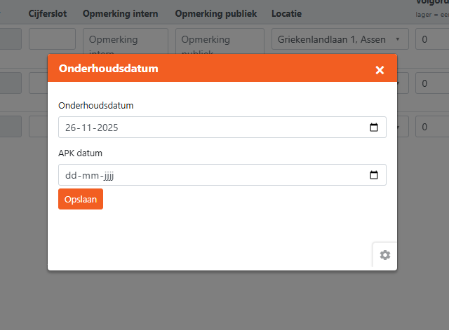 Onderhoudsdatum instellen bij een verhuurobject